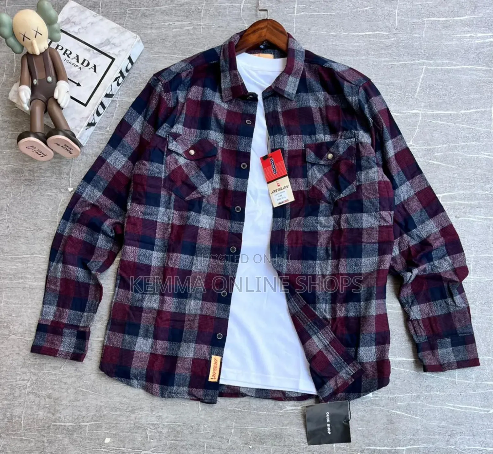 Check Shirt and Tshirt Combo