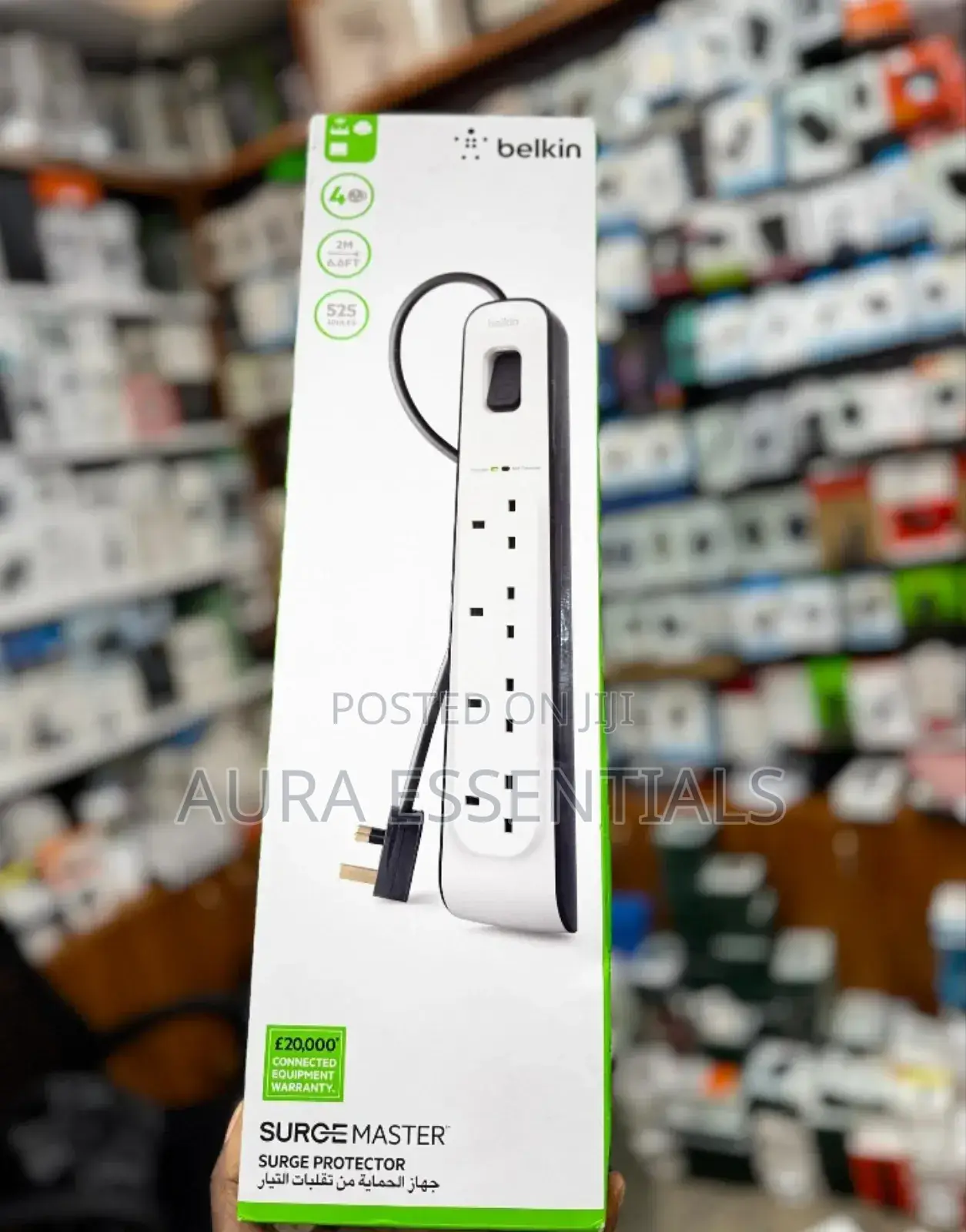 4-outlet Surge Protection Strip With 2m Power Cord Belkin