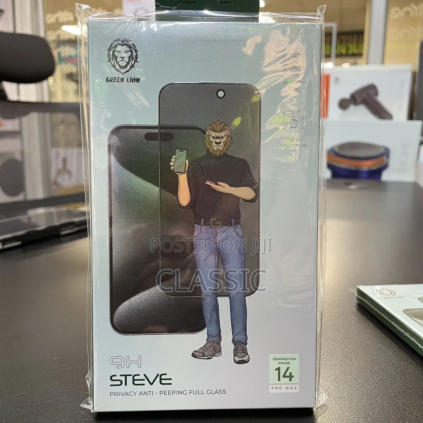 Green Lion 9h Steve Glass Screen Protector Clear for iPhone 14pro Max