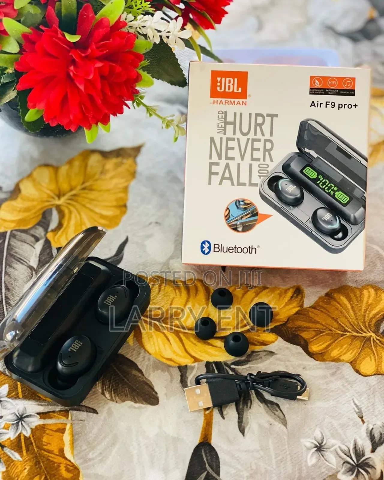 JBL F9 Pro Plus – Deep Bass Wireless Earbuds With Power Bank Case!