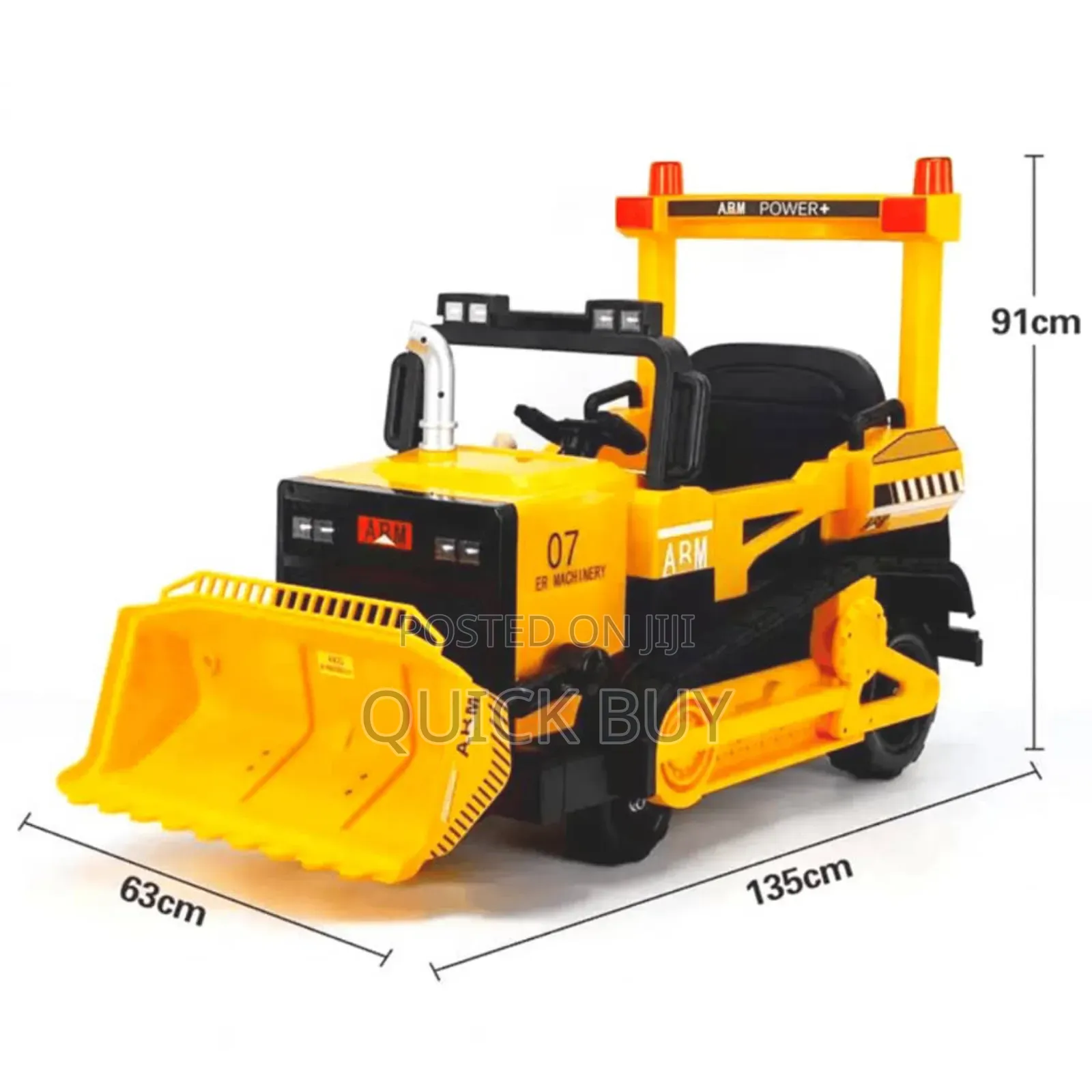 Childrens 12v Battery Powered Sit-on Bulldozer With Scoop