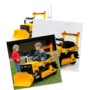 Childrens 12v Battery Powered Sit-on Bulldozer With Scoop