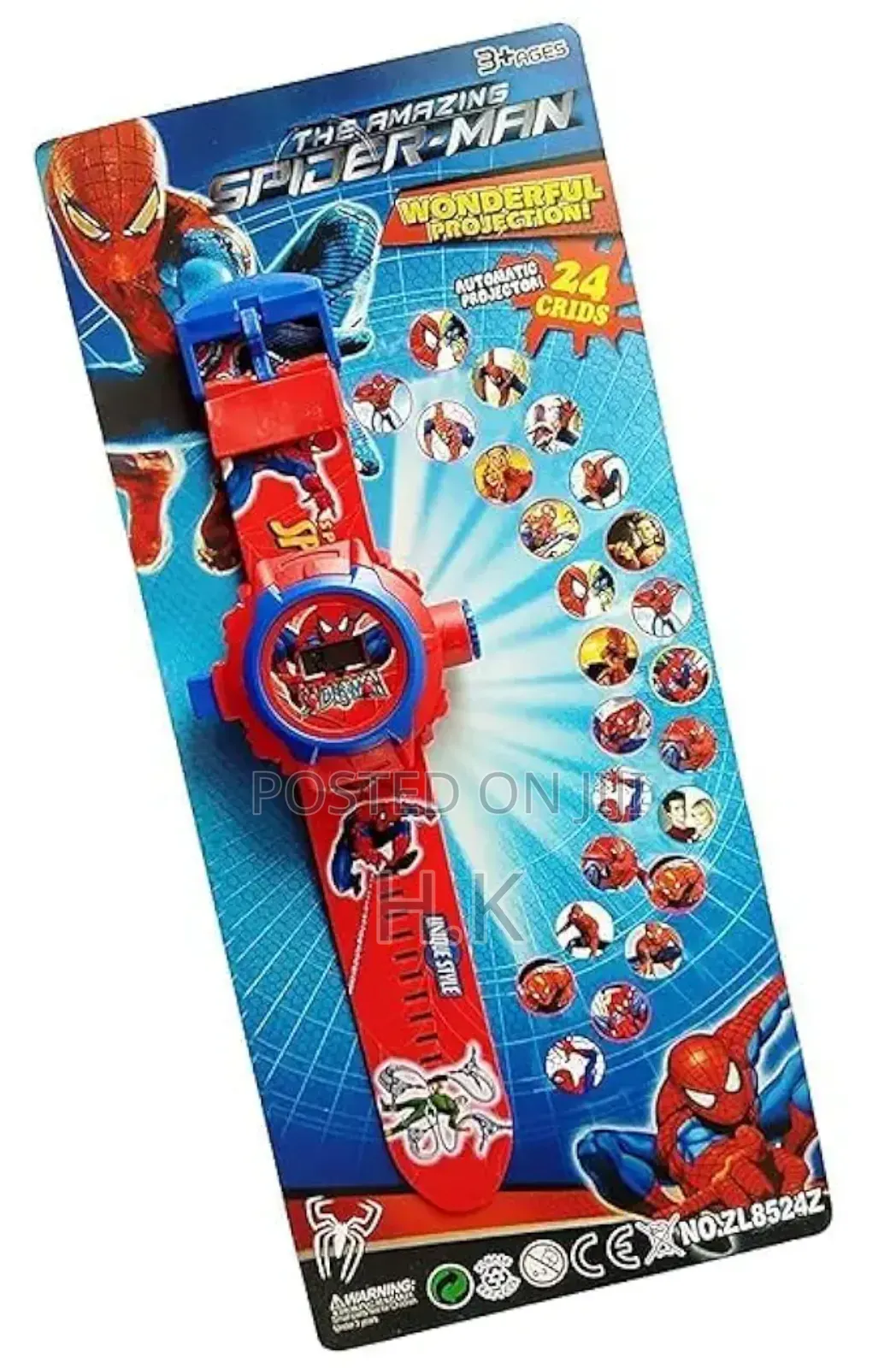 24 Images Projector Watch For Kids Boys Rubber Material Watch