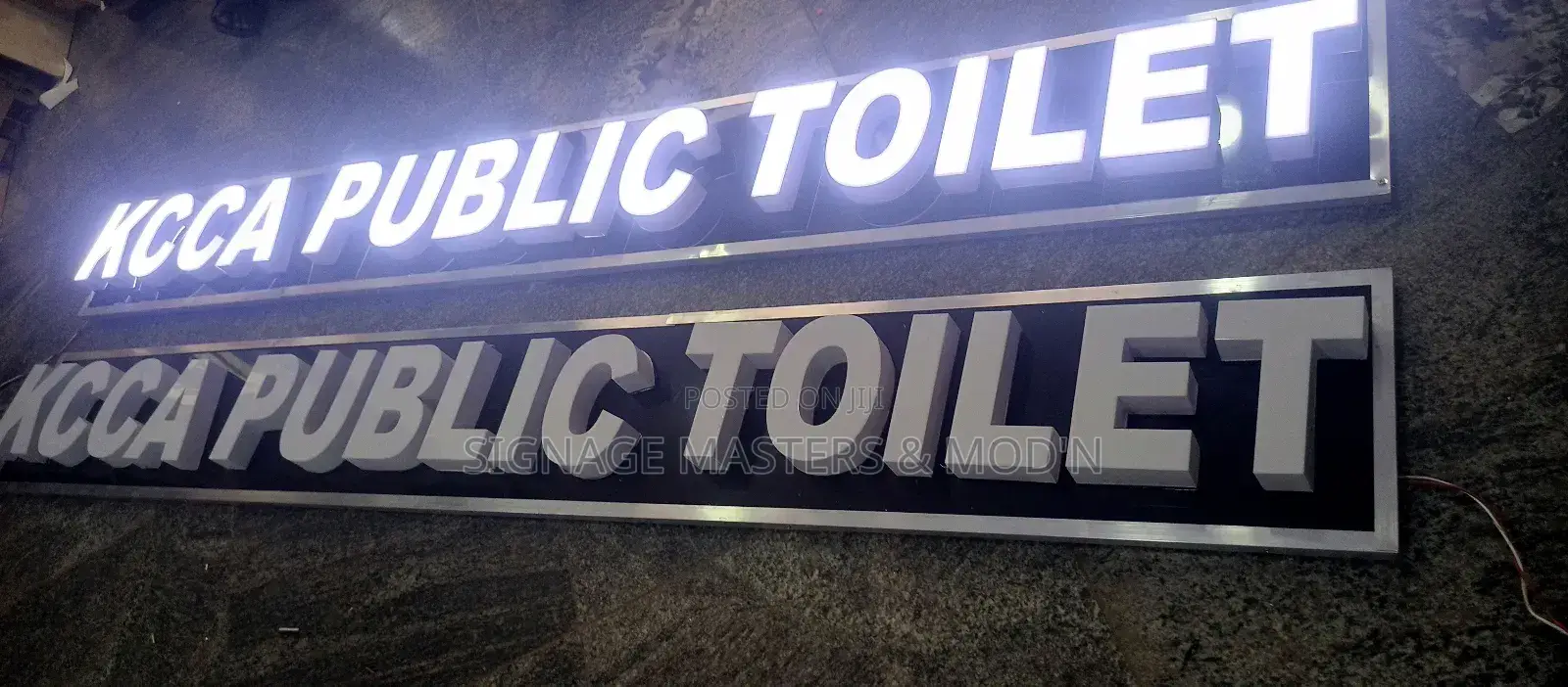 3d Led Letters on Alucobond Background