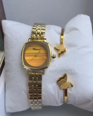 Chopard Women's Golden Wrist Time Piece With Its Bracelet at Discount