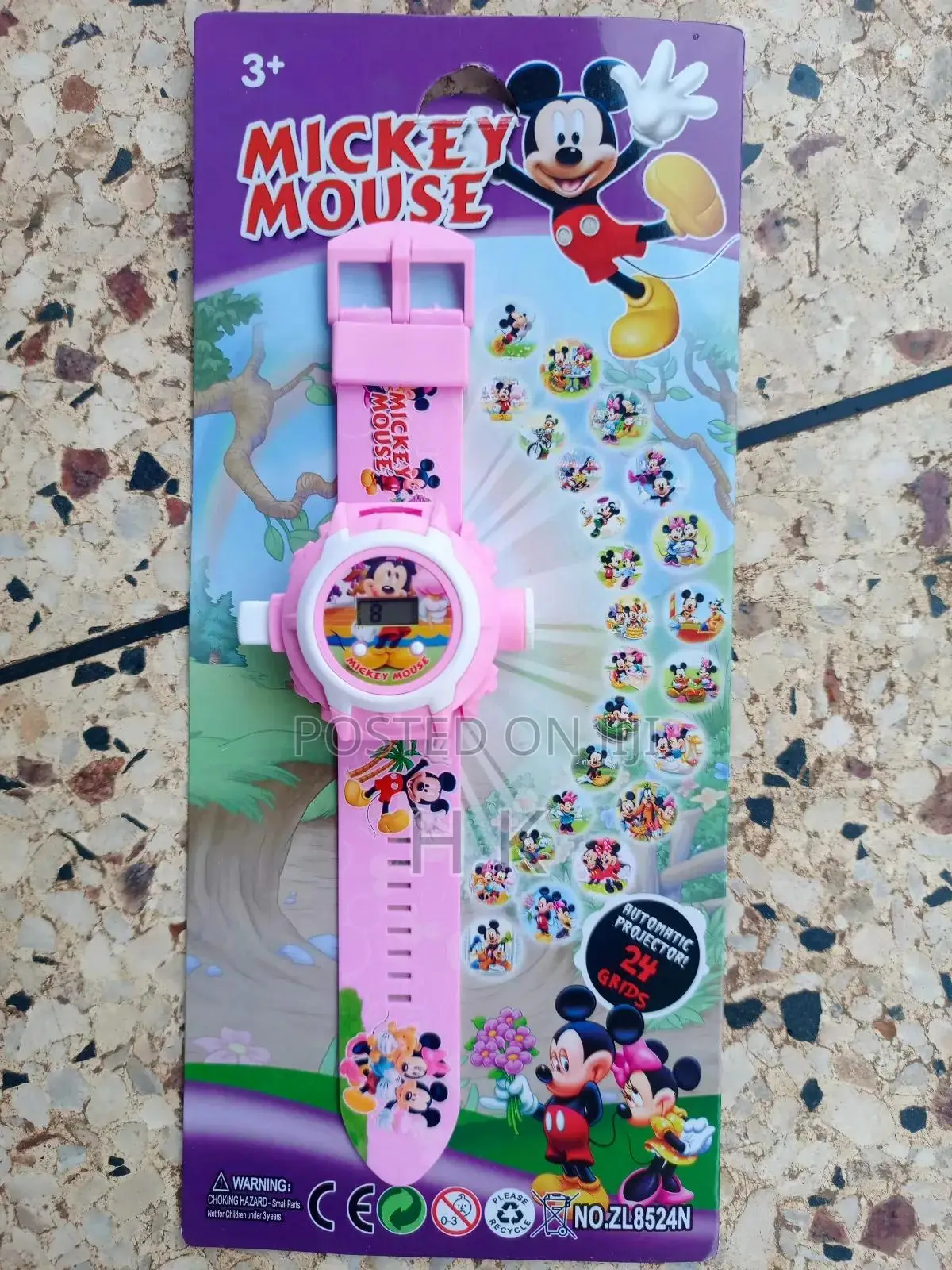 Mickey Mouse-Themed Digital Projector Watch for Children.