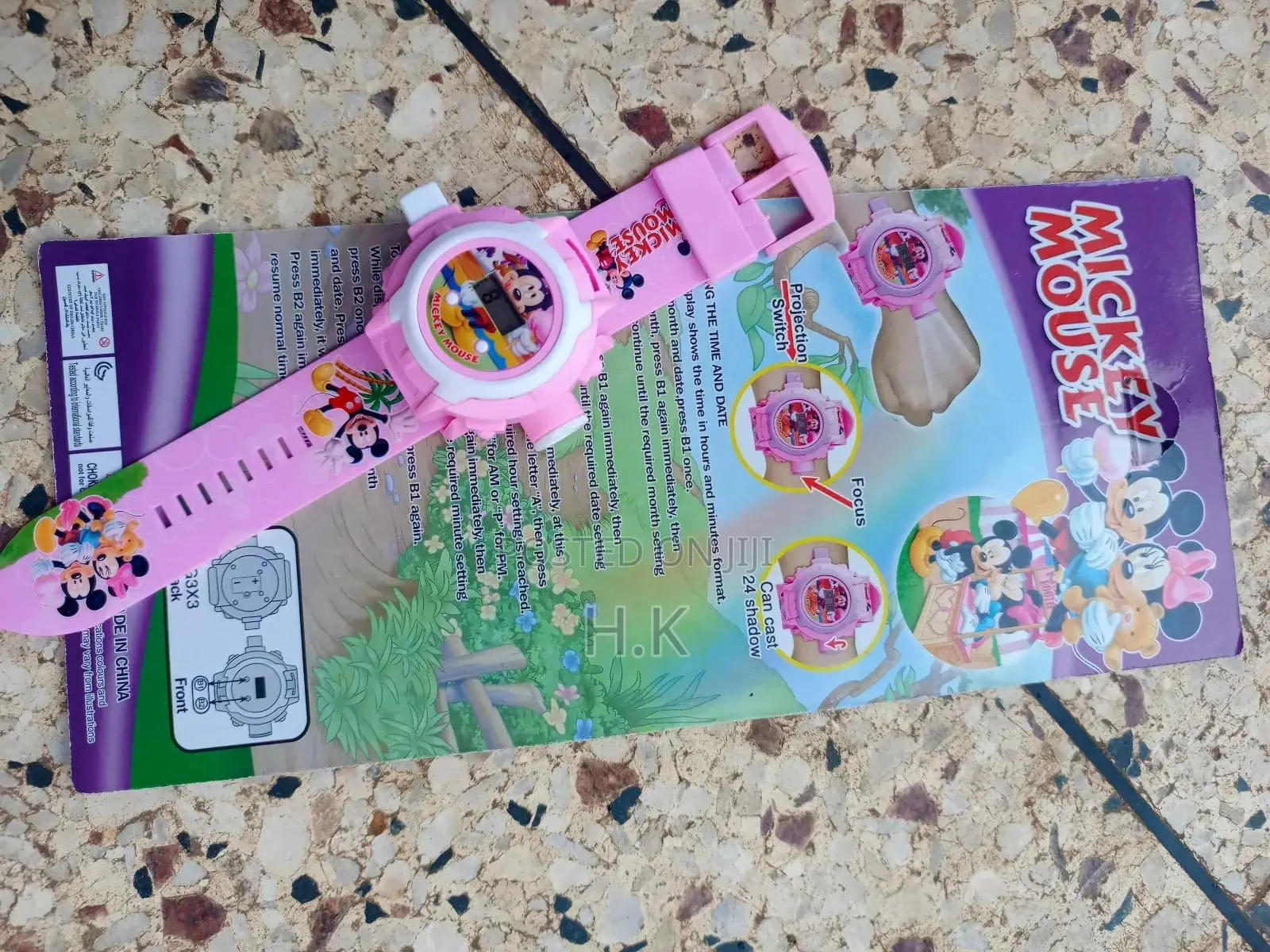 Mickey Mouse-Themed Digital Projector Watch for Children.