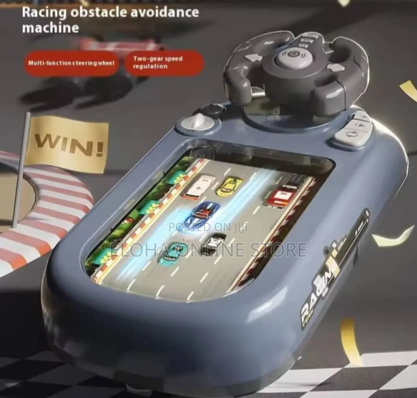 Kids Racing Car Adventure Toy With Steering Wheel