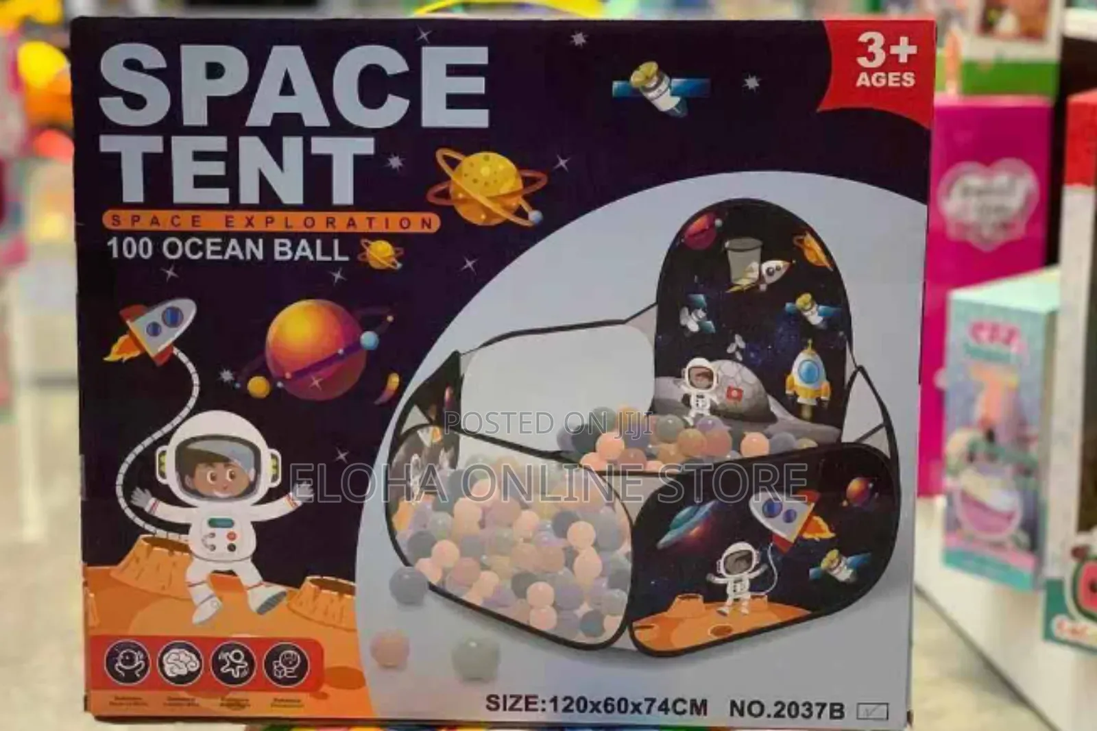 Kids Pop Up Space Play Tent With 100 Balls