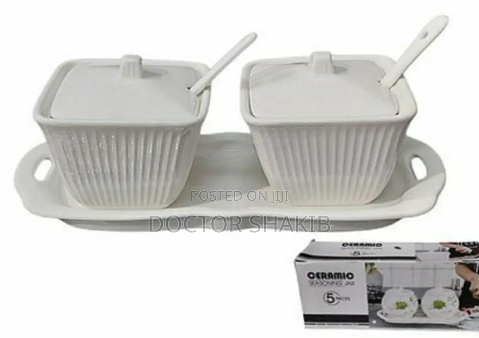 Luxurious Set of Ceramic Seasoning Jars