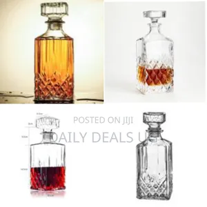 Whiskey Carafe, 820ml Crystal Whiskey Decanter With Stopper, Liquor