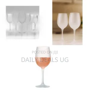 6 Pieces of Colored Juice Wine Frosted Glass With Ice Effect - White