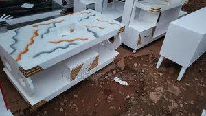 Center Table White and Gold New Available
