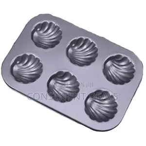 6 Hole X Spring Shell Shape Baking Pan