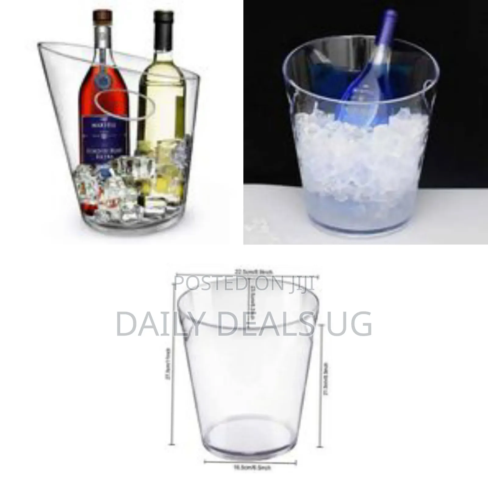 6.5l Acrylic Cooler Beer Wine Champagne Ice Bucket With Lid