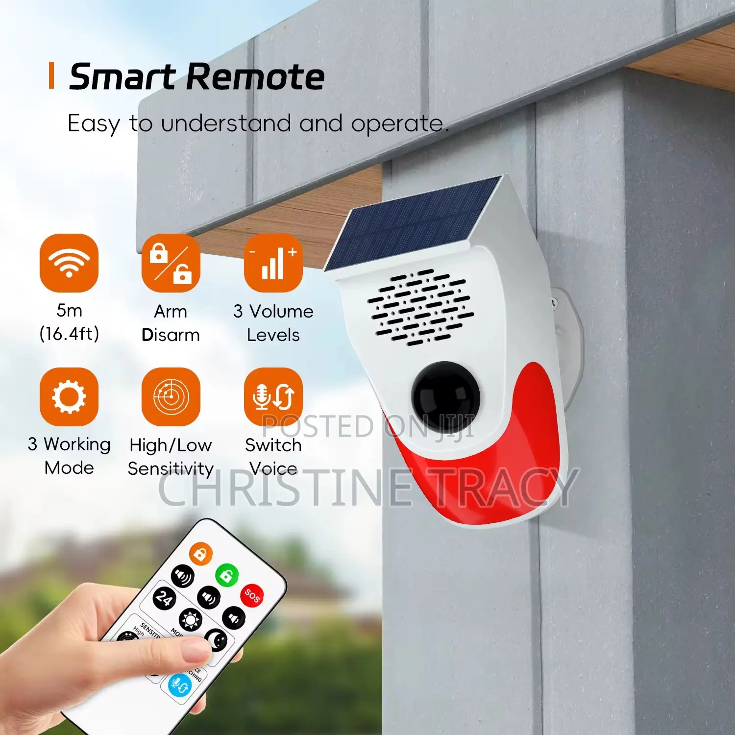 Solar Powered Motion Sensor Alarm