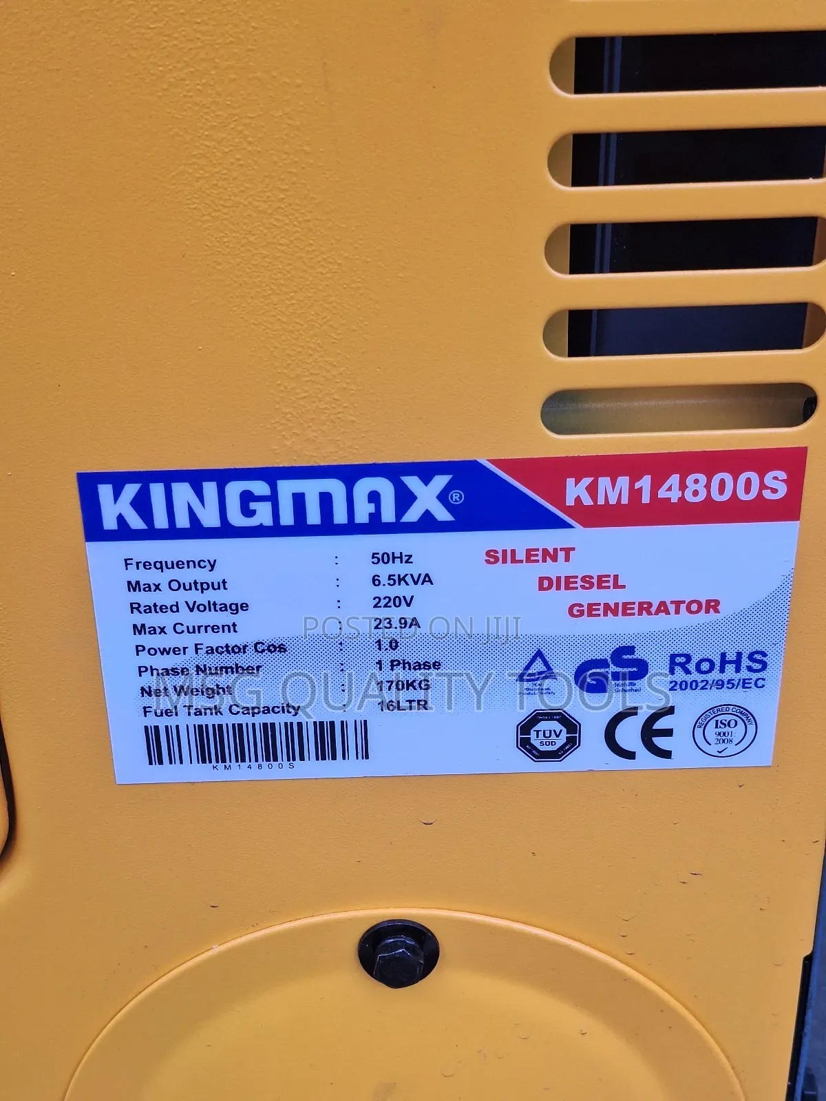 Low Noise Diesel Generator 6.5kva