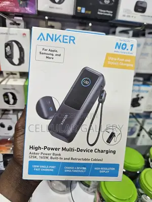 Anker Laptop/Phone Power Bank , 165w, Built-in And Retractable Cables