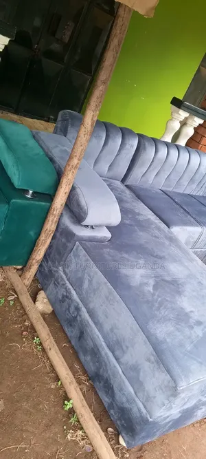 Dark Gray Solid Sofa Set