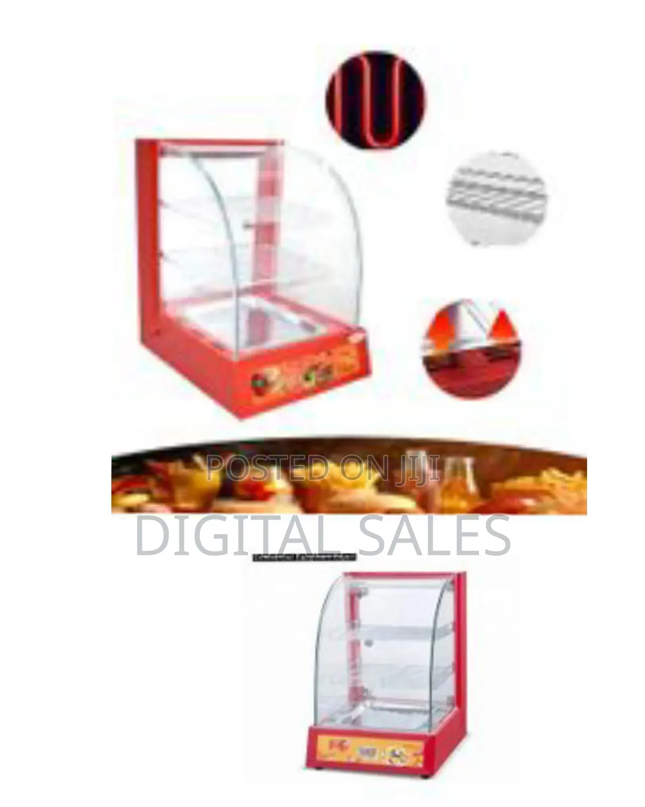 15 Kg ,15 X 18 X 24 Inch Small Commercial Electric Curved Glass Hot