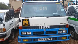Isuzu Elf White and Blue Truck