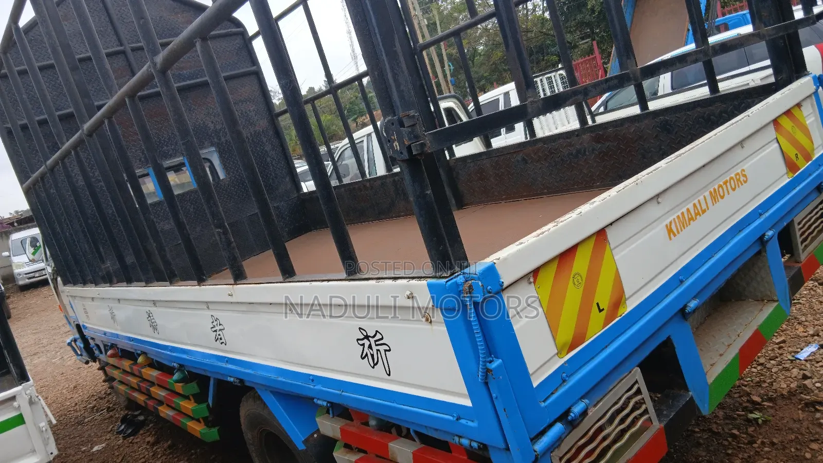 Isuzu Elf White and Blue Truck