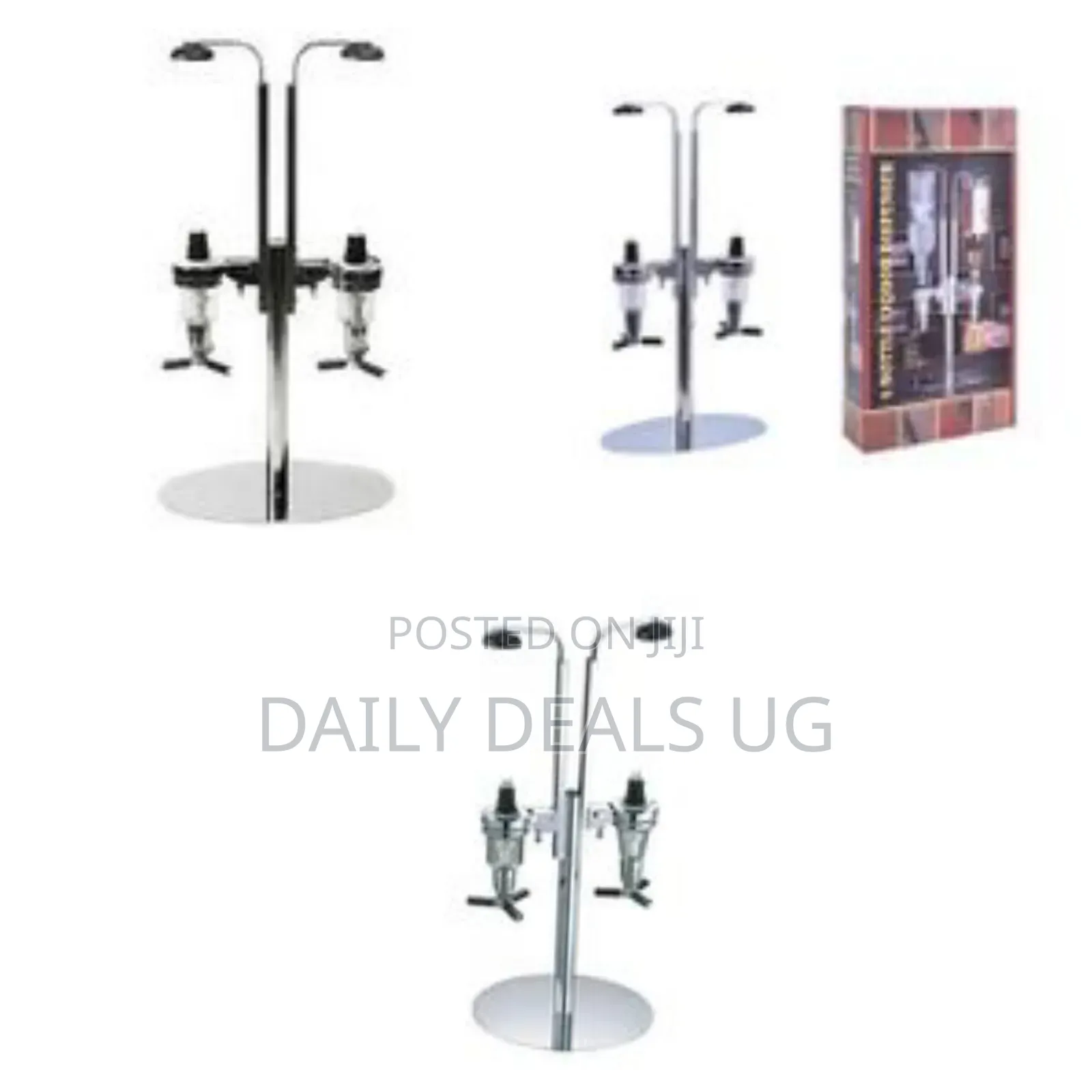 2 Bottle Revolving Bar Butler Drink Liquor Dispenser Stand Alcohol