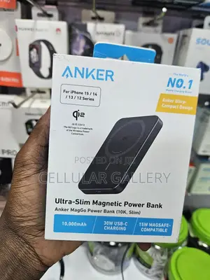 Anker Maggo Power Bank(10k, Slim 15w Wireless Magnetic, 30w USB-C)