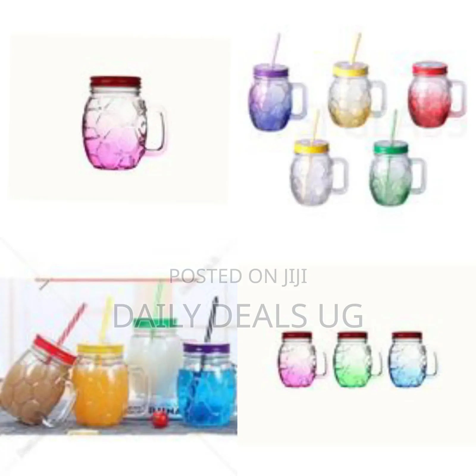 New Design Colored Spraying 500ml 16oz Football Shape Glass Mason Jar