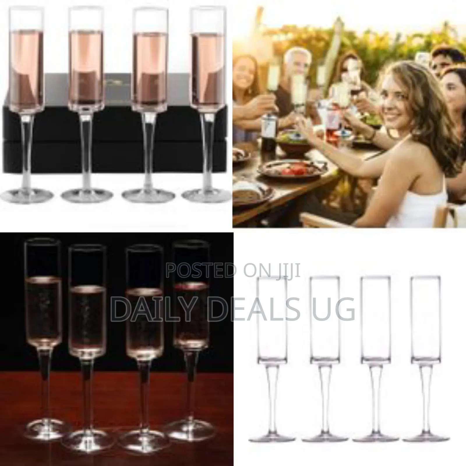 6pcs Champagne Flutes, 165ml Clear Champagne Glasses, Unbreakable