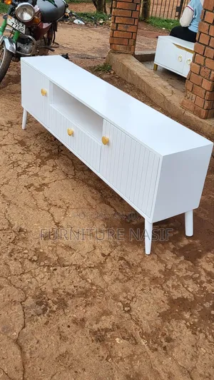 Long Tv Stand White and Gold Available