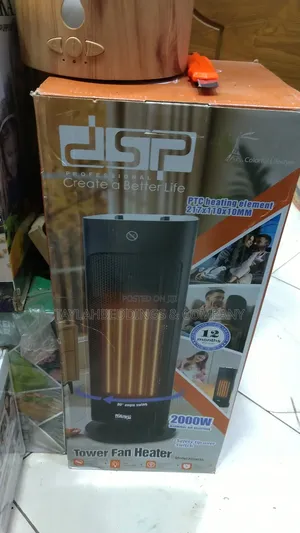 DSP Tower Fan House Heater – 80° Oscillation With Thermostat, 2000w