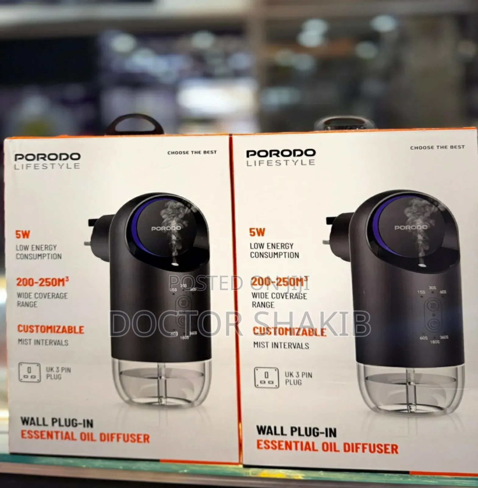 New Porodo Lifestyle Wall Plug-in Essential Oil Diffuser