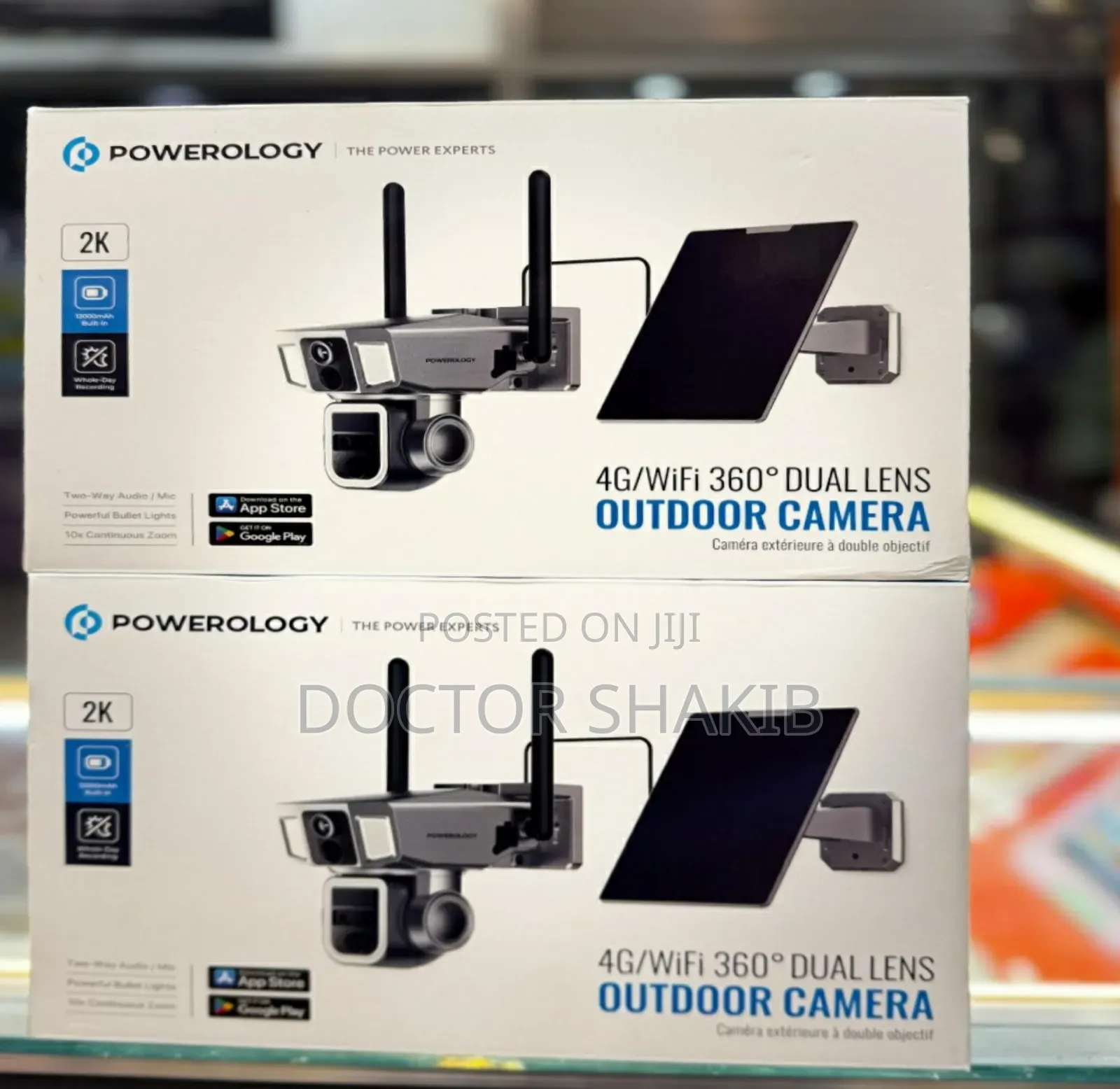 Original Powerology 4g/Wifi 360° Dual Lens Outdoor Camera