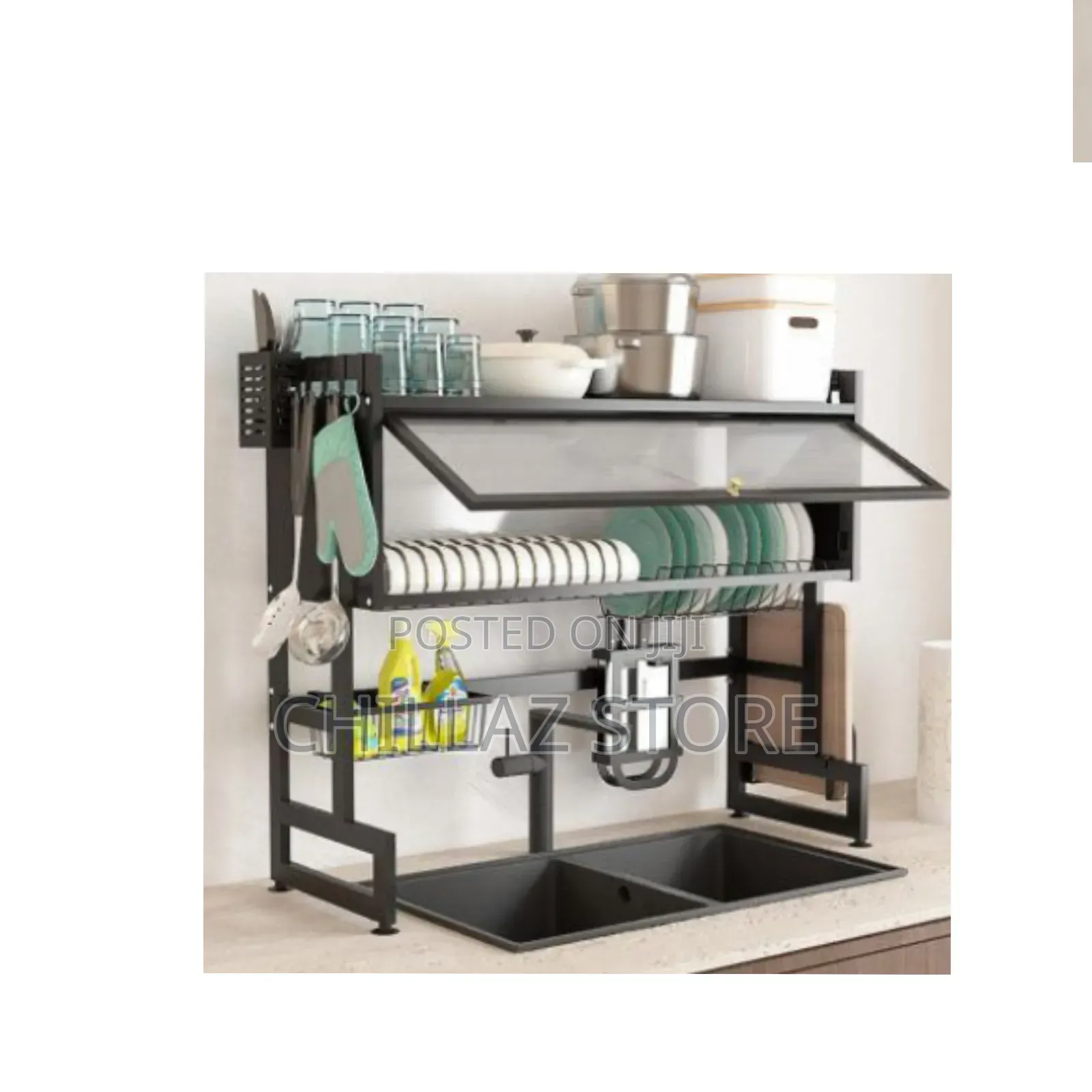 Over the Sink Dish Drying Storage Rack.