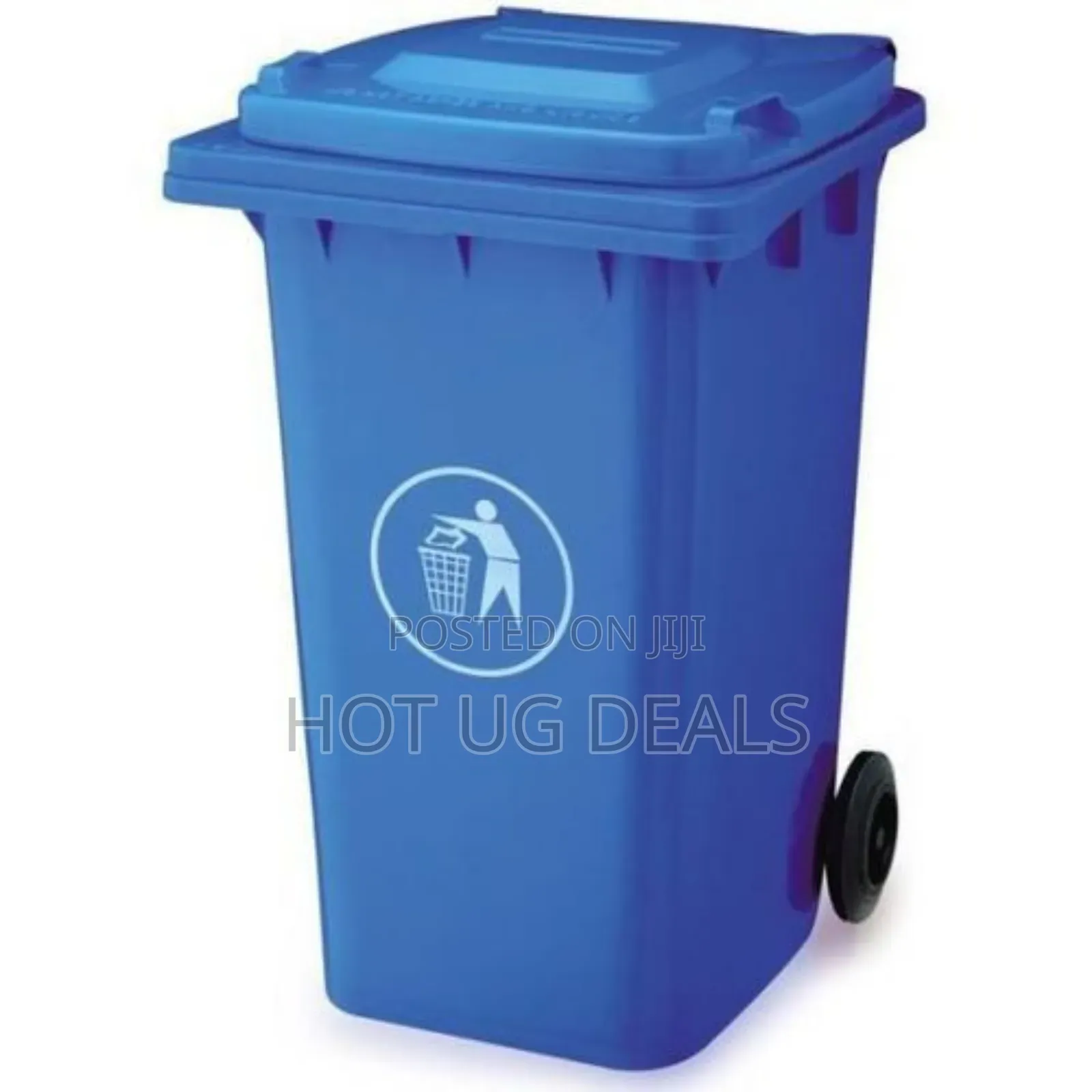Outdoor 240l Plastic Waste Bin- Heavy Duty - Blue