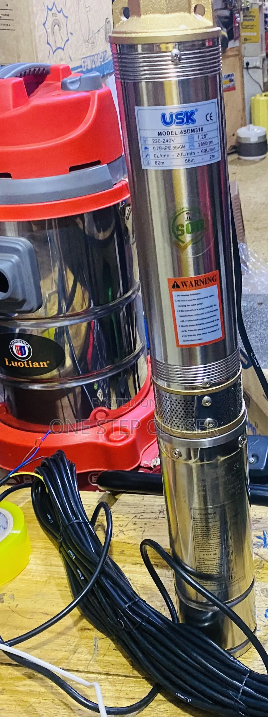 62 Meters Submasible Water Pump / 203 Feet Underground Water Pump