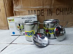 Komal Stainless Steel Milk Sugar Pot Set
