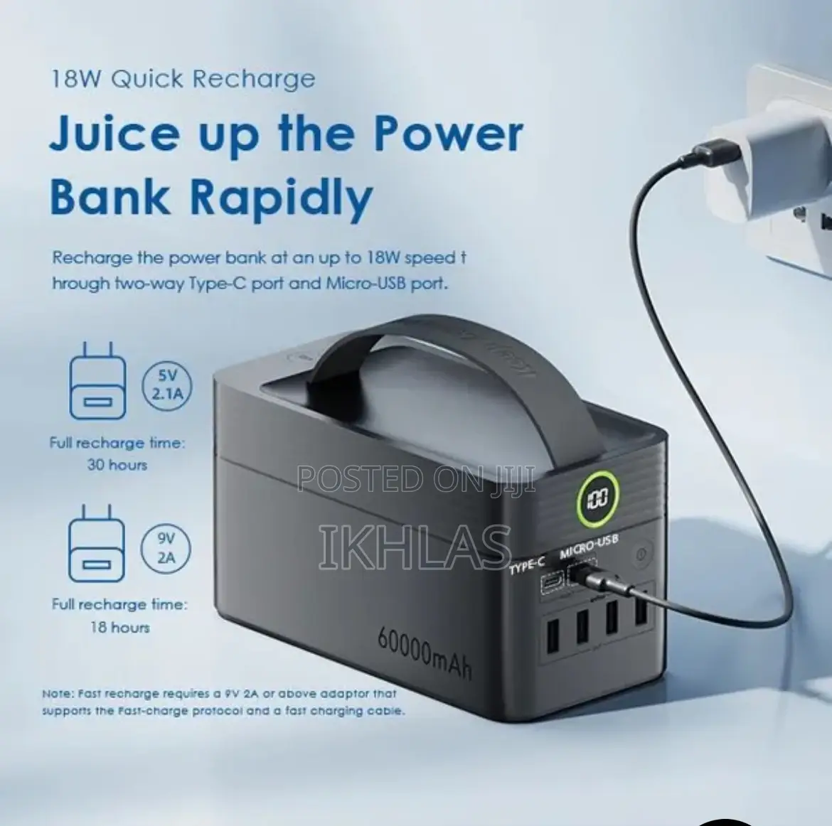 Oriamo Powerbank 60000mah