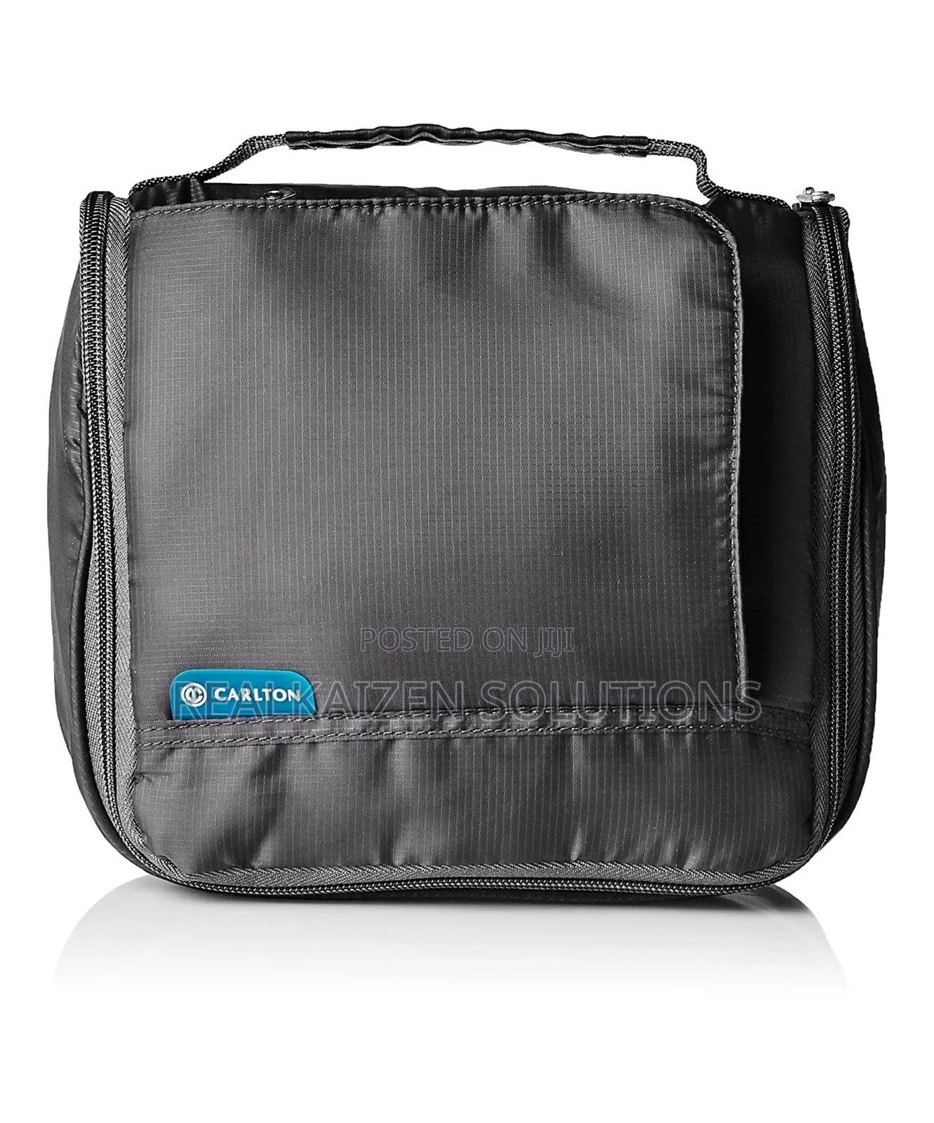 Uk Carlton Premium Polyester Fabric Toiletry Grey Travel Bag 21cm