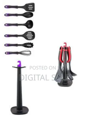 7 Piece Silicone Non Stick Kitchen Tool Cooking Utensils Serving