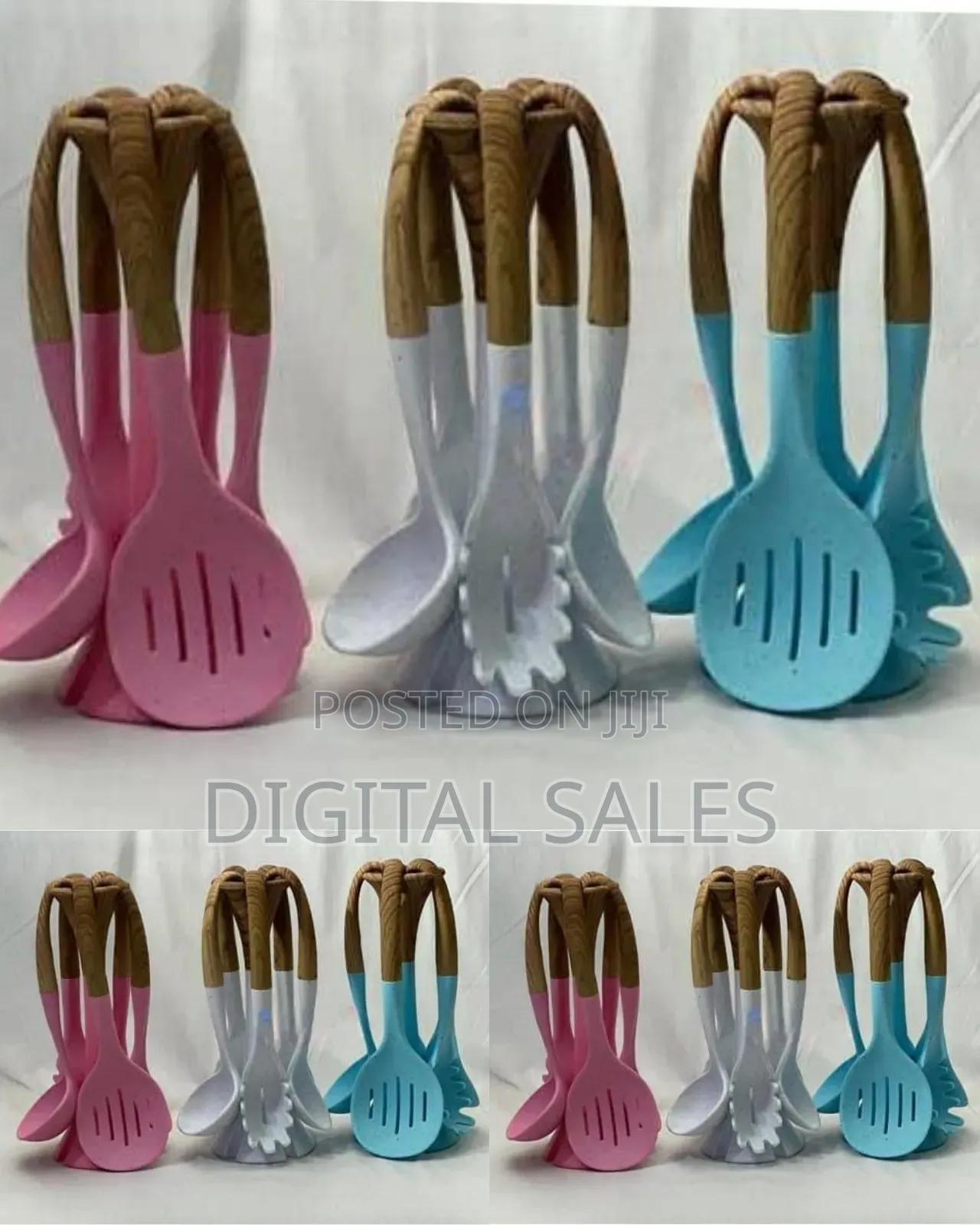1 Set Ultimate 6-Piece Silicone Cooking Spoon Serving Utensil Laddles