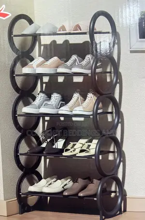 Fancy Metallic Shoe Rack