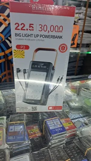 Excellent Power Bank 30000mah With Big Light