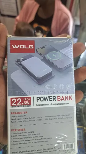 Wolg Wireless Power Bank With 10000mah