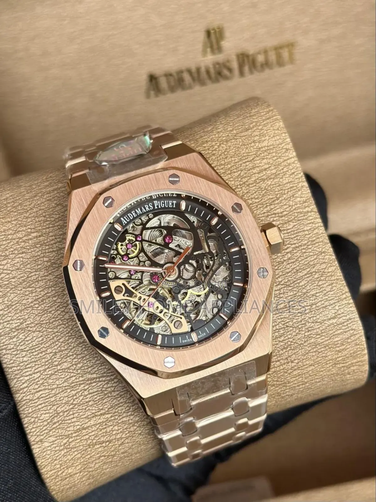Audemars Piguet Men's Rose Gold Mechanical Wrist Time Piece
