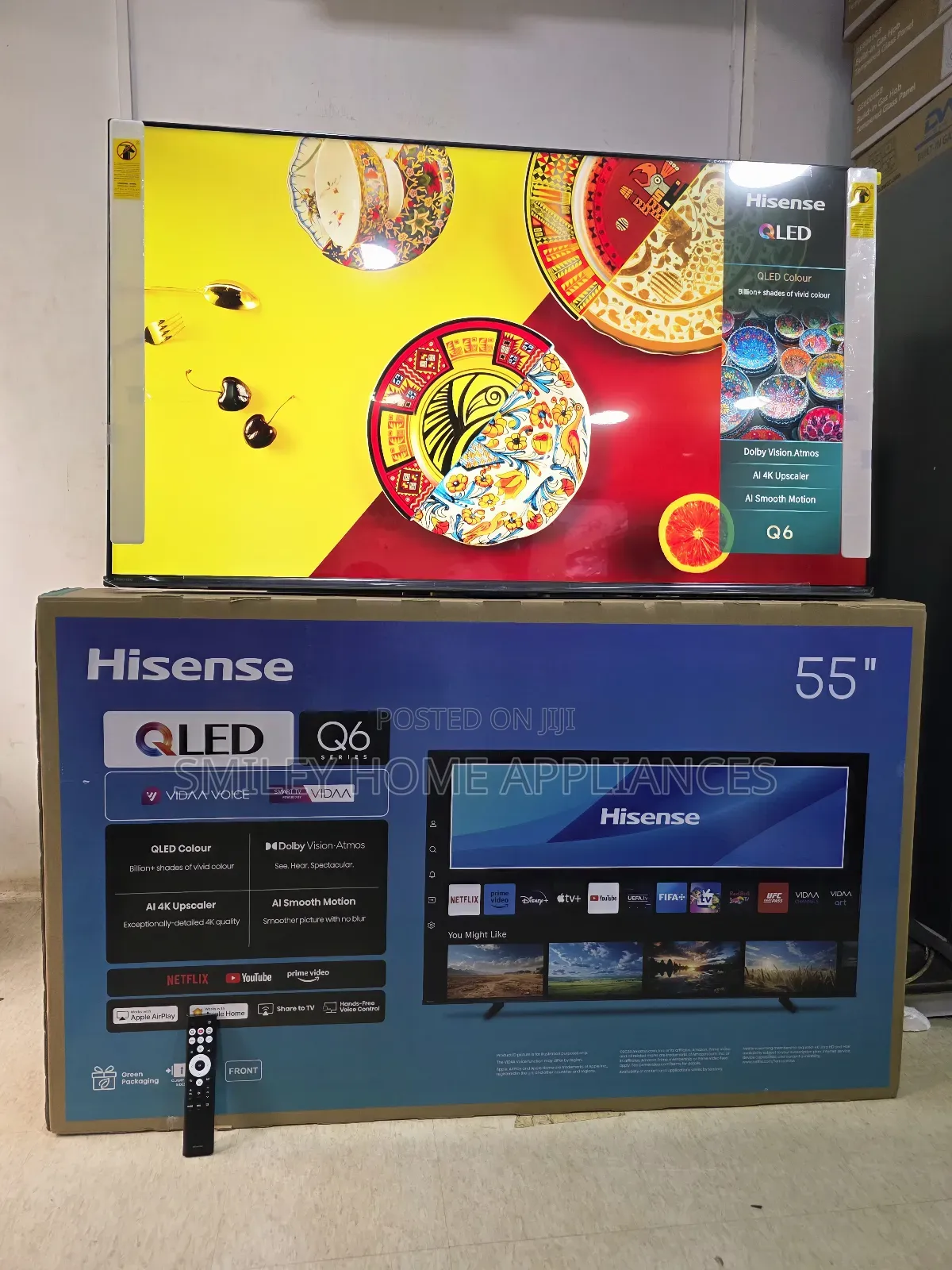 Hisense 55q6q 55inches Qled- Quantum Dot Display Smart Tv at Discount