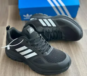 Men's Plain Sneakers Black, White
