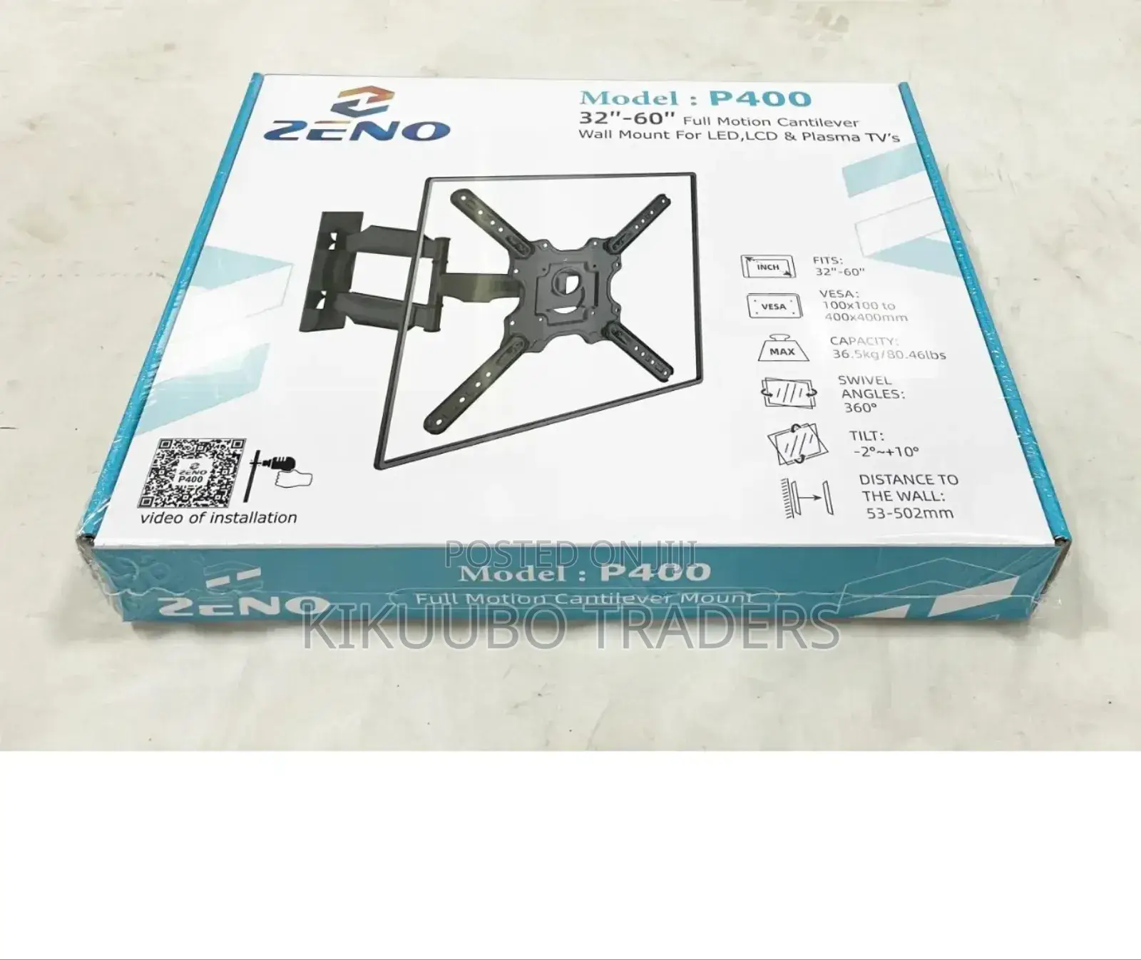 Zeno P400 Single Arm Cantilever Tv Mount for 32′′-60′′ TVS