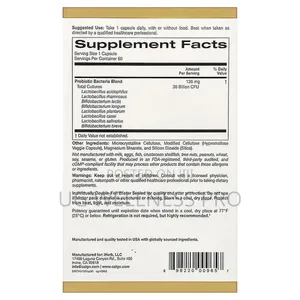 California Gold Nutrition, Lactobif 30 Probiotics, 30 Billion Cfu, 60s